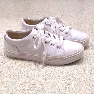 Toms Alex Platform Sneaker White Leather Size 7.5